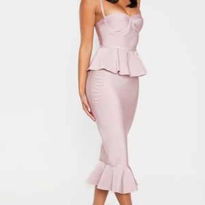Lilac Bandage Peplum Dress